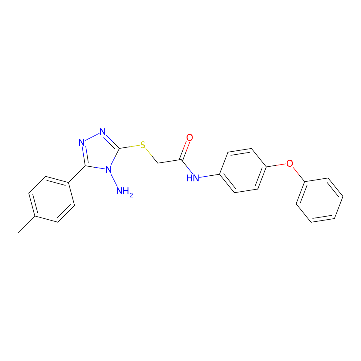 2-{[4-amino-5-(4-methylphenyl)-4H-1,2,4-triazol-3-yl]sulfanyl}-N-(4-phenoxyphenyl)acetamide molecular structure, CAS 577697-53-1