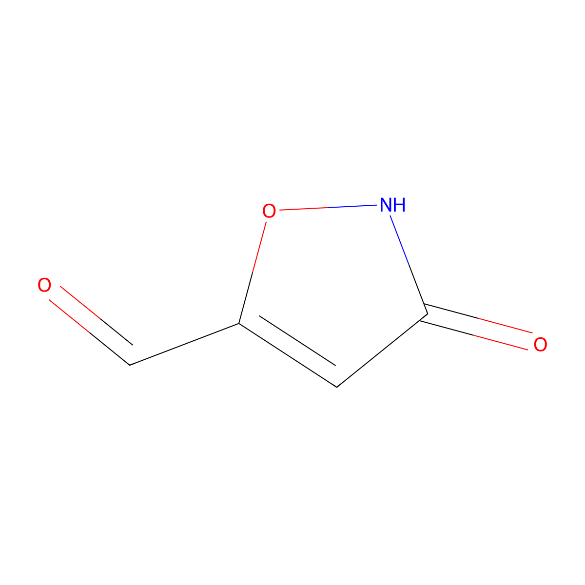 3-Oxo-2,3-dihydroisoxazole-5-carbaldehyde molecular structure, CAS 5777-21-9