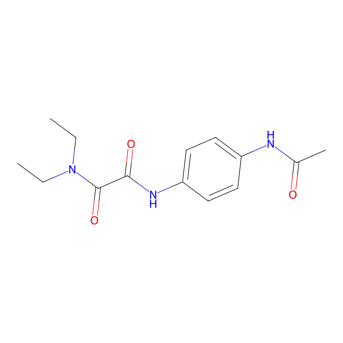 N-(4-acetamidophenyl)-N',N'-diethyloxamide molecular structure, CAS 577700-37-9