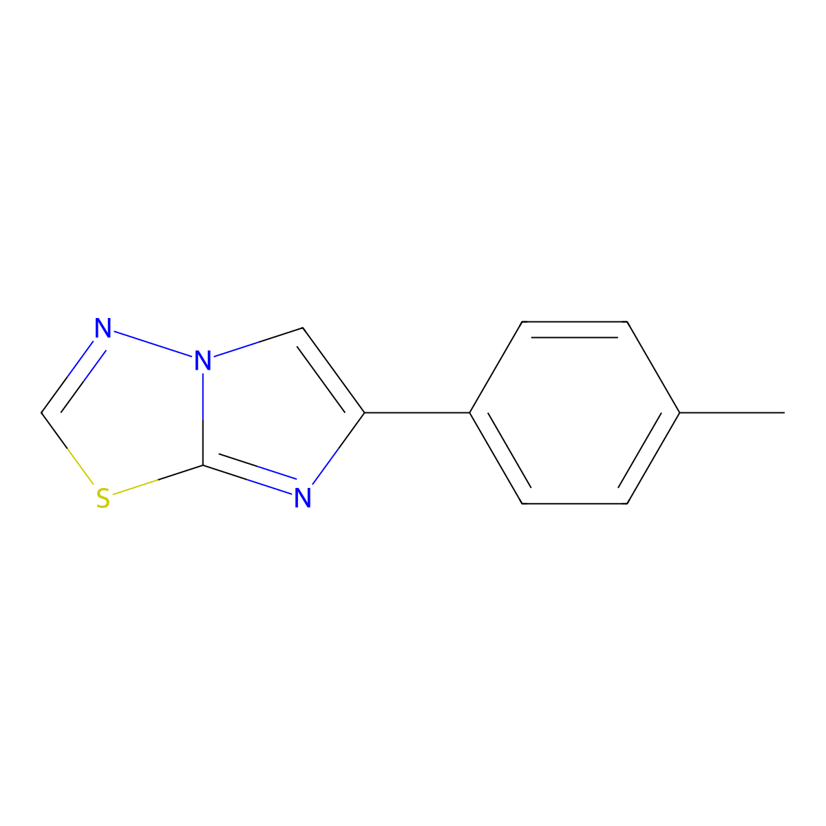 6-(4-Methylphenyl)imidazo[2,1-b][1,3,4]thiadiazole molecular structure, CAS 57771-98-9