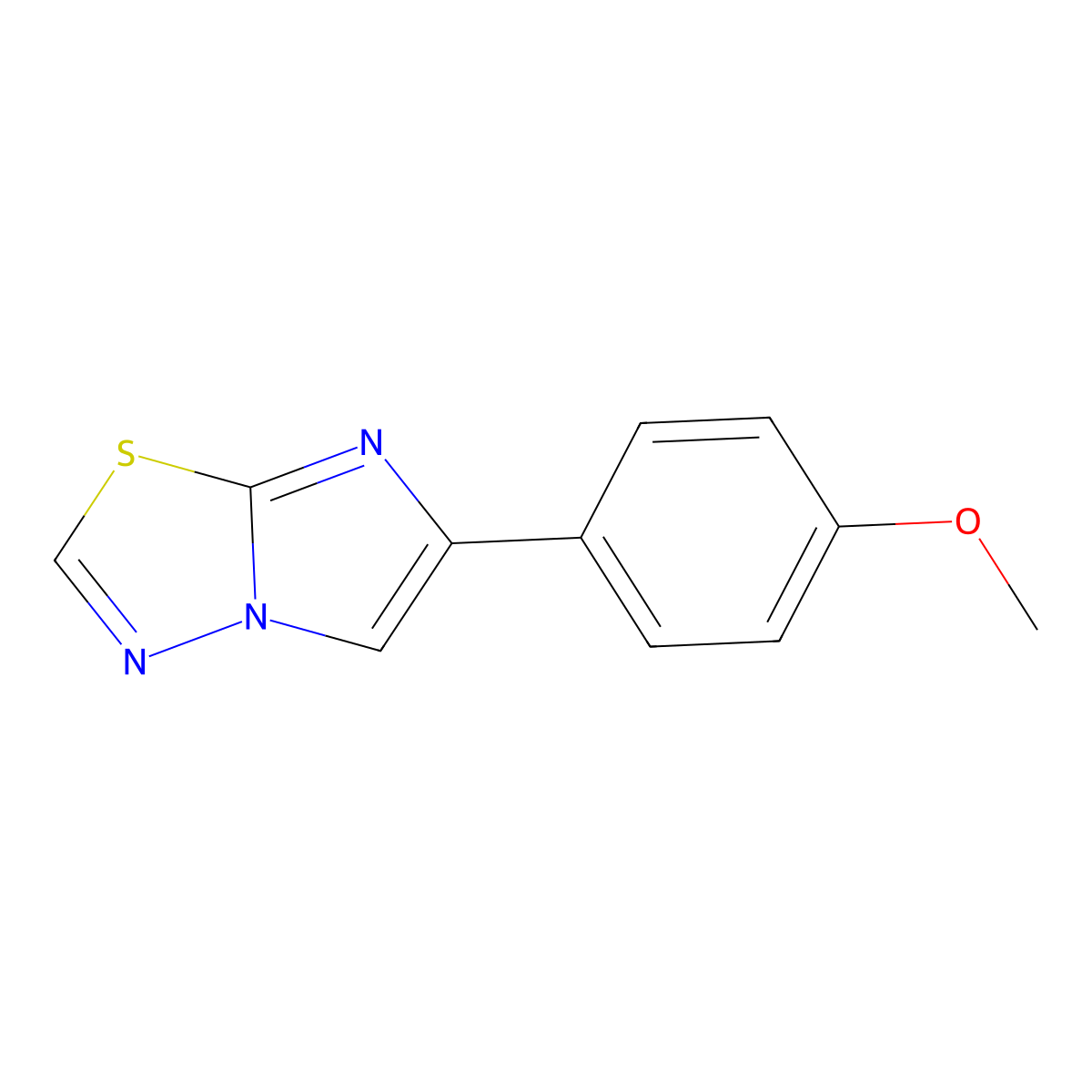 6-(4-Methoxyphenyl)imidazo[2,1-b][1,3,4]thiadiazole molecular structure, CAS 57771-99-0