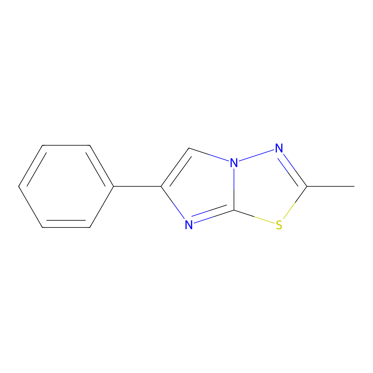 2-Methyl-6-phenylimidazo[2,1-b][1,3,4]thiadiazole molecular structure, CAS 57772-03-9
