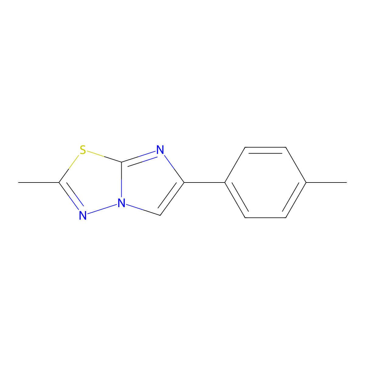 2-Methyl-6-(p-tolyl)imidazo[2,1-b][1,3,4]thiadiazole molecular structure, CAS 57772-04-0