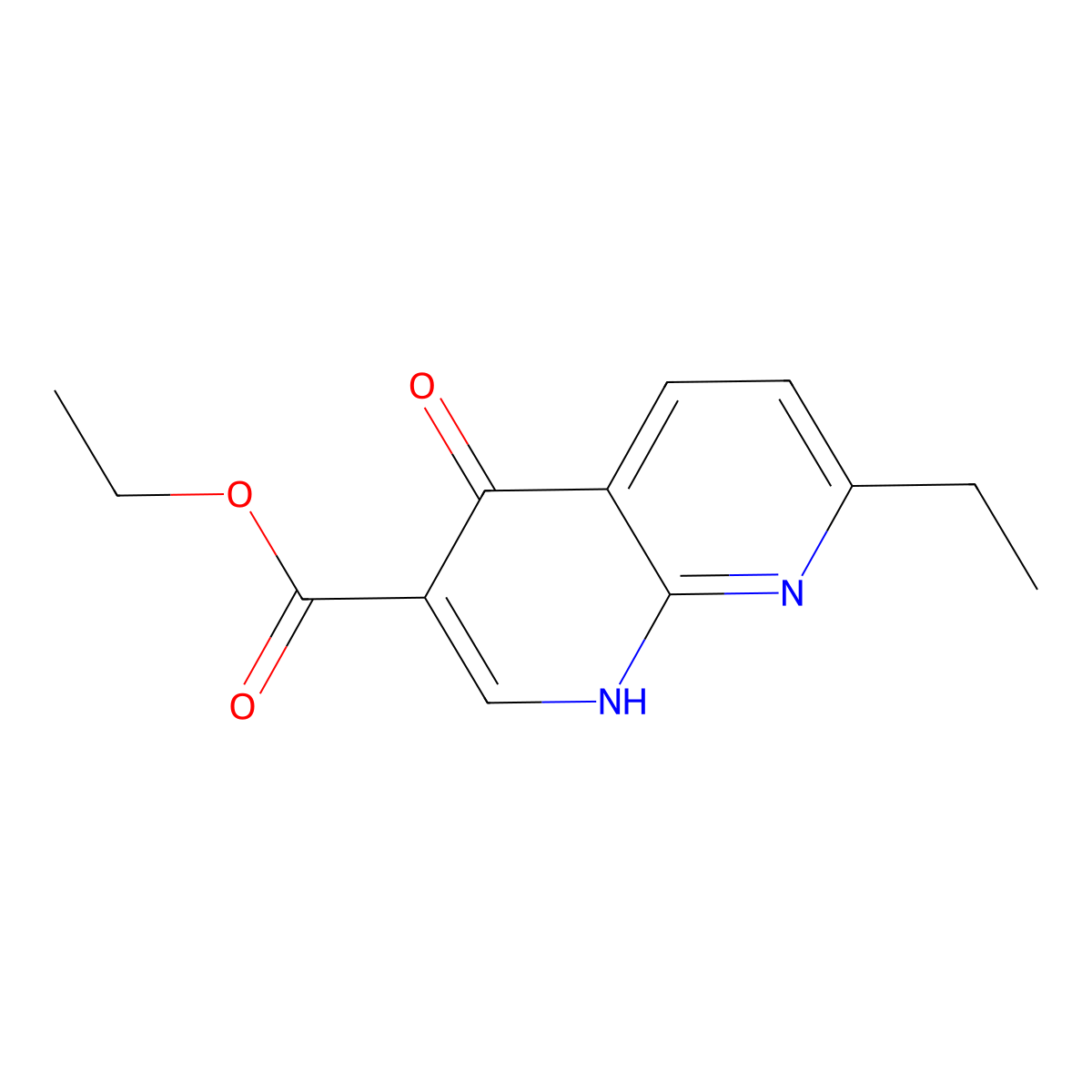Ethyl 7-ethyl-4-oxo-1,4-dihydro-1,8-naphthyridine-3-carboxylate molecular structure, CAS 57773-26-9