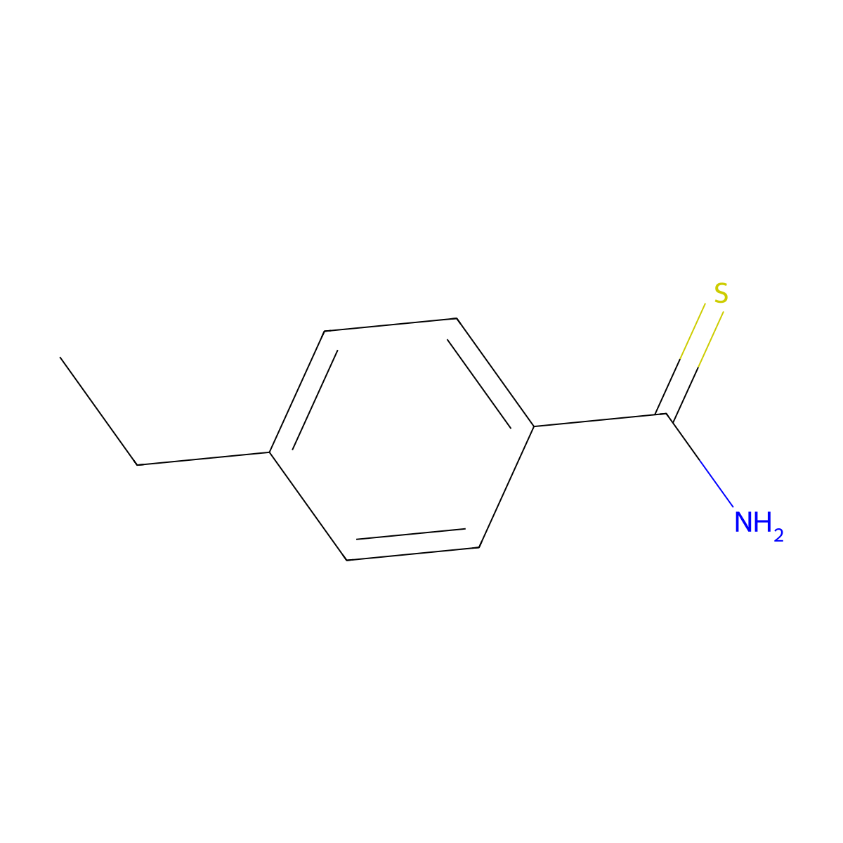 4-Ethylbenzenecarbothioamide molecular structure, CAS 57774-76-2