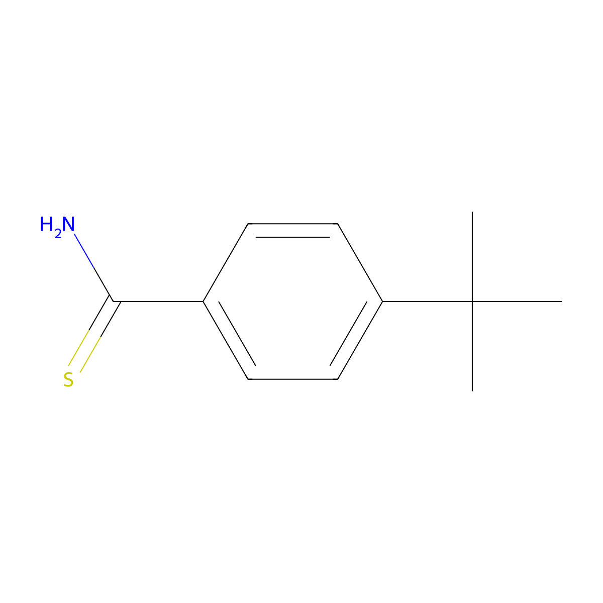 4-tert-Butylbenzene-1-carbothioamide molecular structure, CAS 57774-77-3