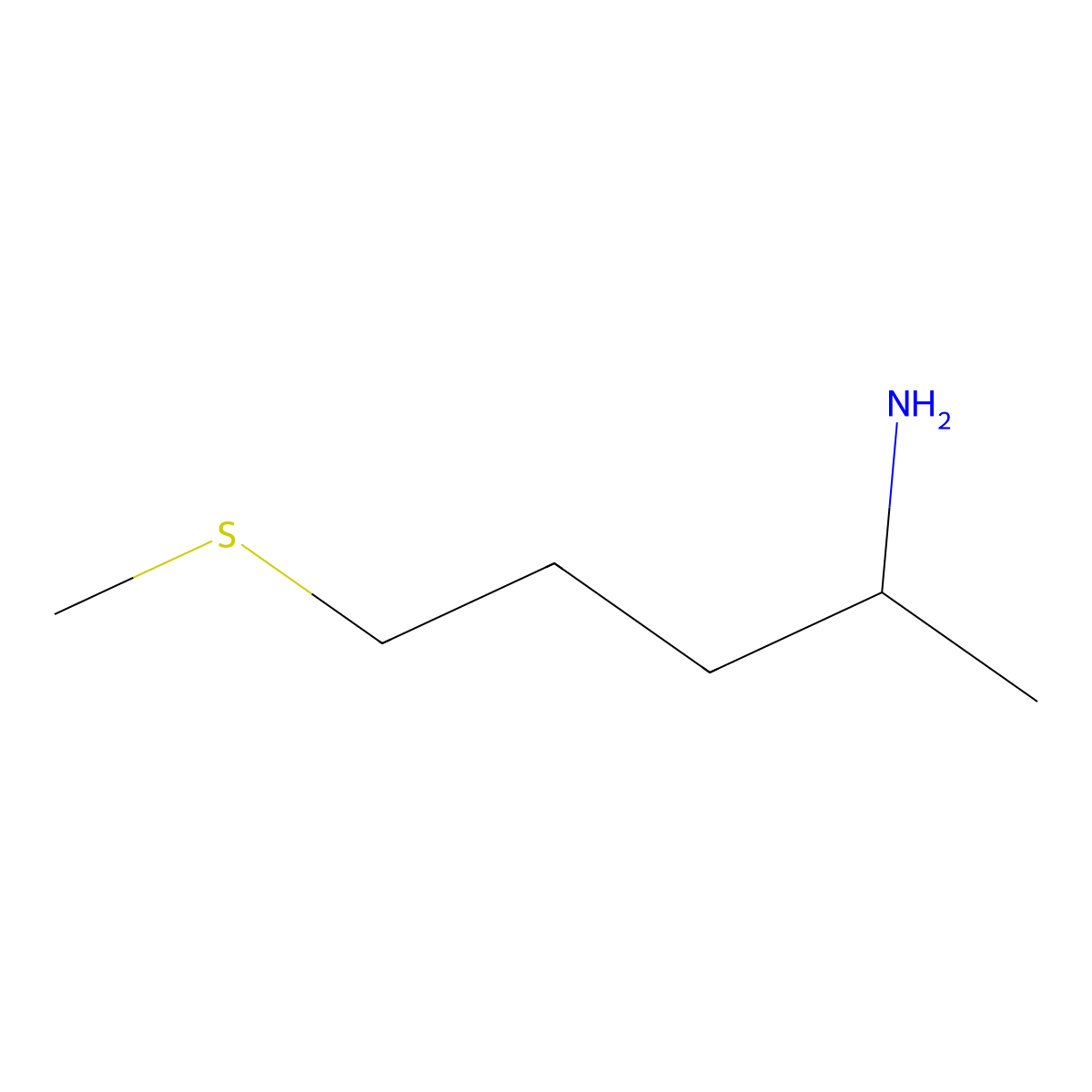 5-(Methylsulfanyl)pentan-2-amine molecular structure, CAS 57774-98-8