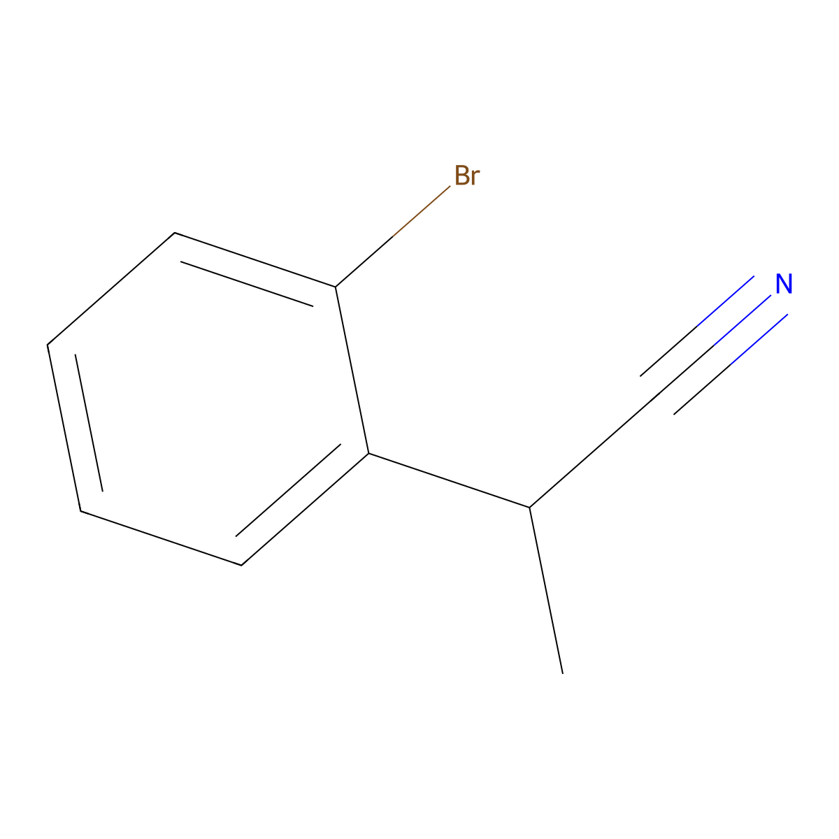 2-(2-Bromophenyl)propanenitrile molecular structure, CAS 57775-10-7