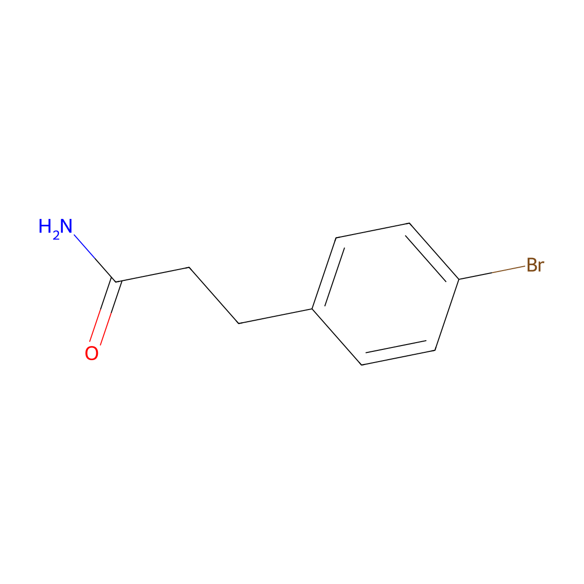 3-(4-Bromophenyl)propanamide molecular structure, CAS 57775-11-8