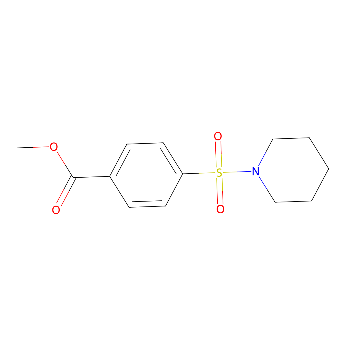Methyl 4-(piperidine-1-sulfonyl)benzoate molecular structure, CAS 577752-97-7