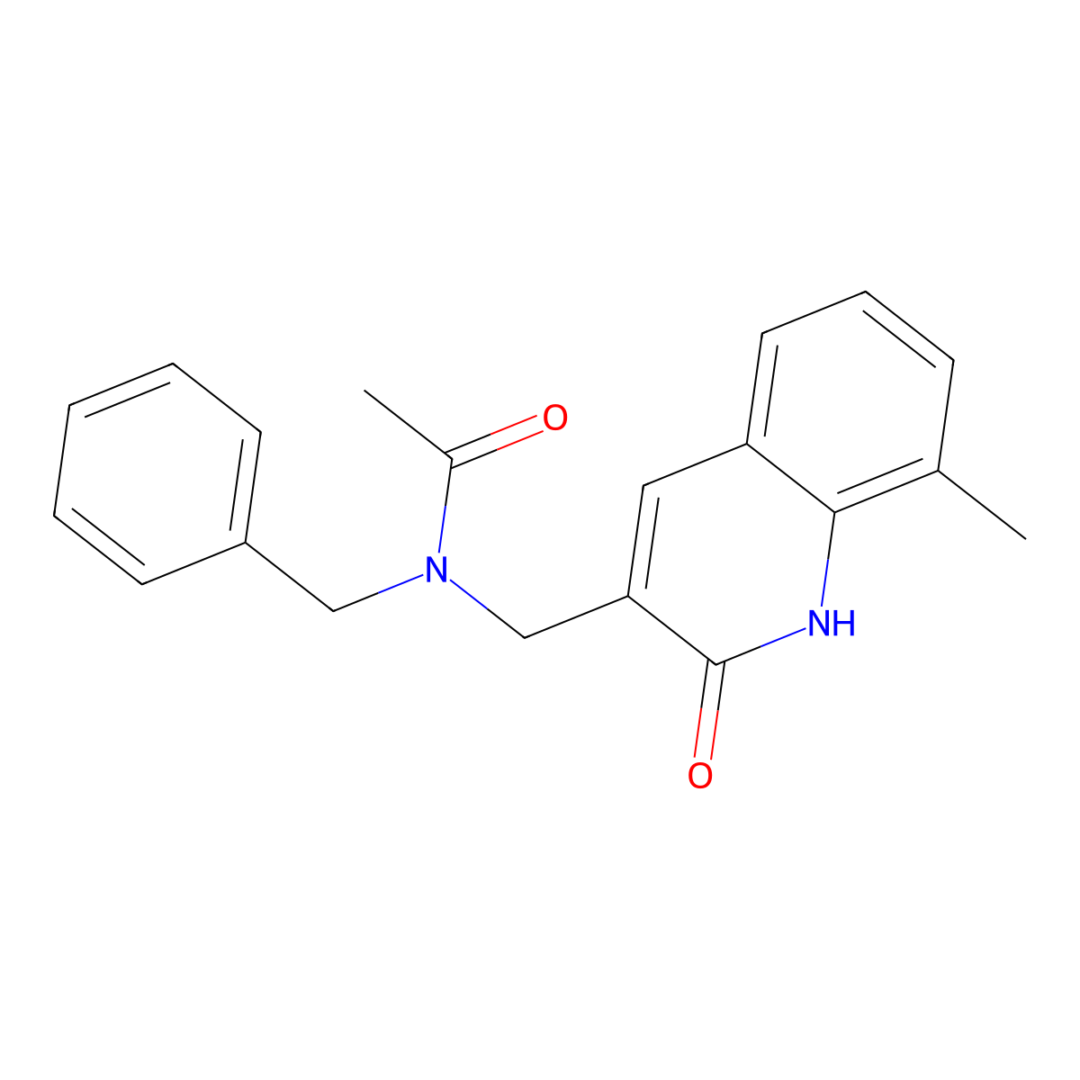 N-benzyl-N-((2-hydroxy-8-methylquinolin-3-yl)methyl)acetamide molecular structure, CAS 577758-47-5