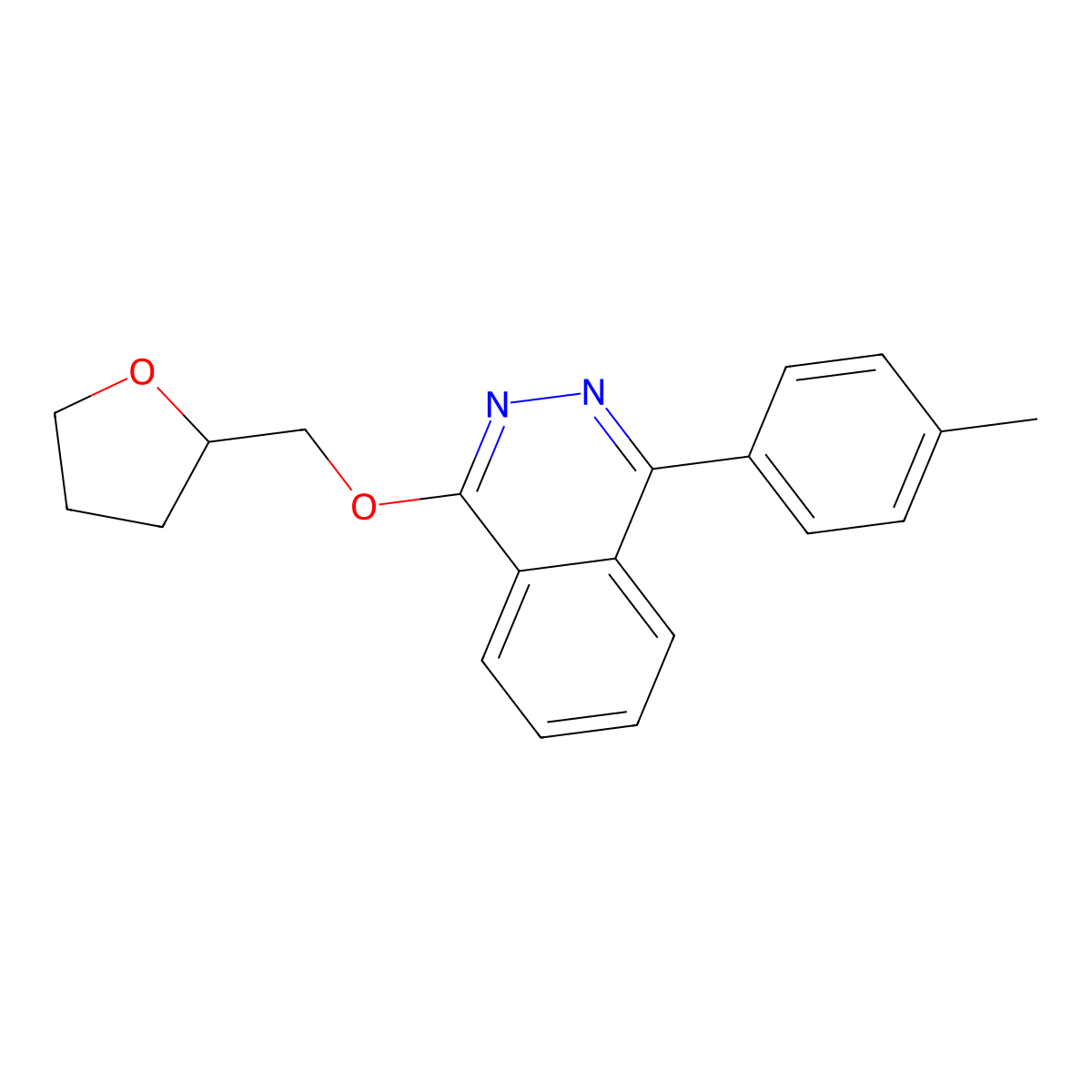 1-(4-Methylphenyl)-4-(oxolan-2-ylmethoxy)phthalazine molecular structure, CAS 577762-79-9