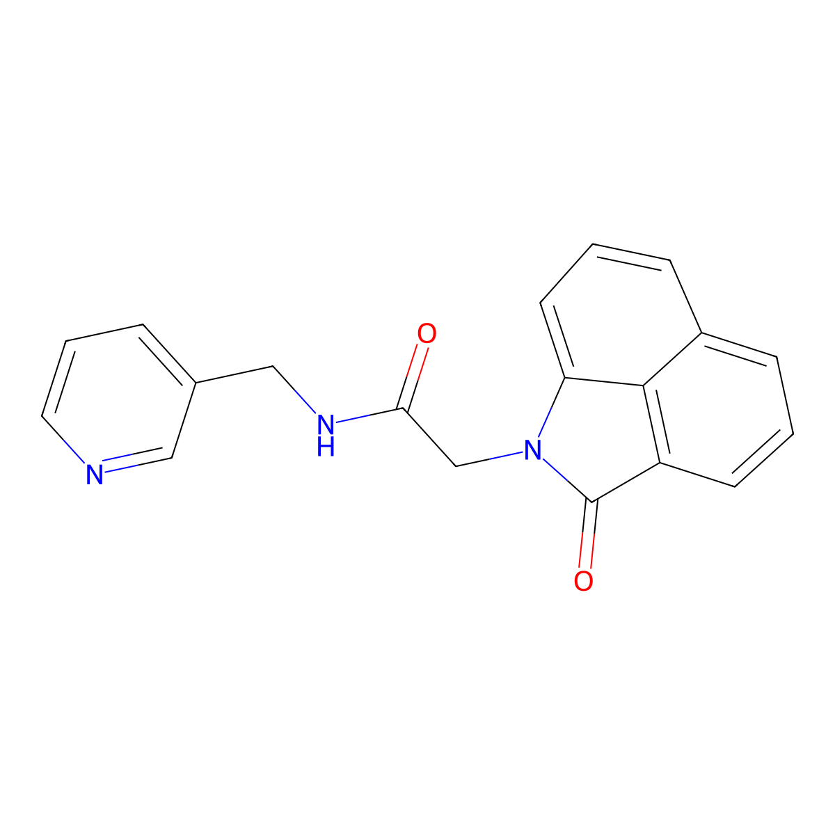 2-(2-oxobenzo[cd]indol-1(2H)-yl)-N-(3-pyridinylmethyl)acetamide molecular structure, CAS 577763-29-2