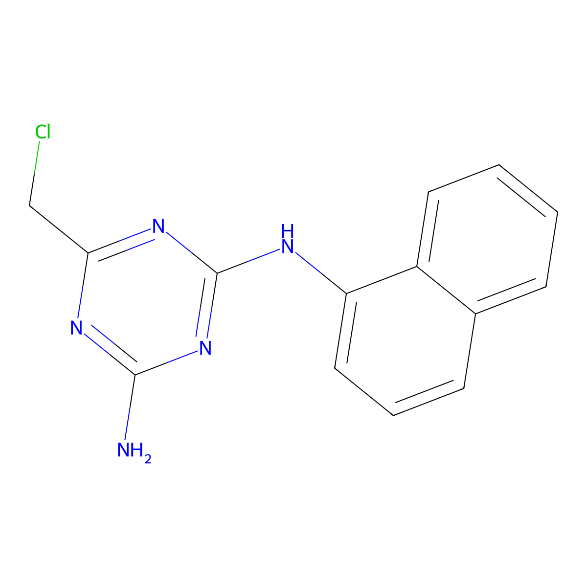 [4-Amino-6-(chloromethyl)(1,3,5-triazin-2-yl)]naphthylamine molecular structure, CAS 577765-11-8