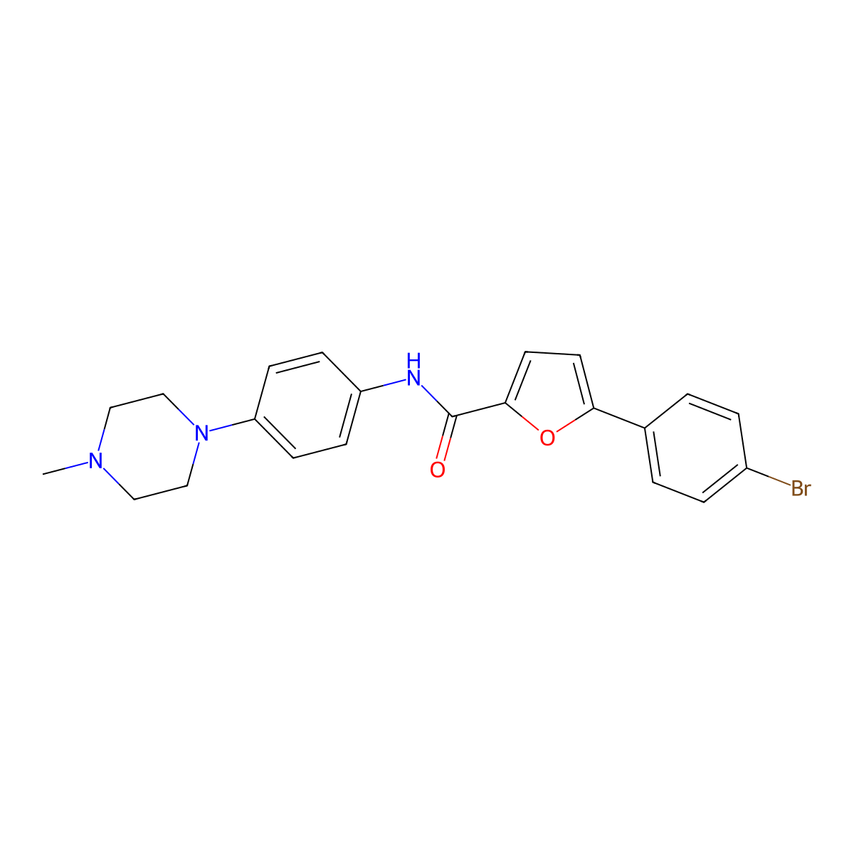 5-(4-bromophenyl)-N-[4-(4-methylpiperazin-1-yl)phenyl]furan-2-carboxamide molecular structure, CAS 577766-40-6