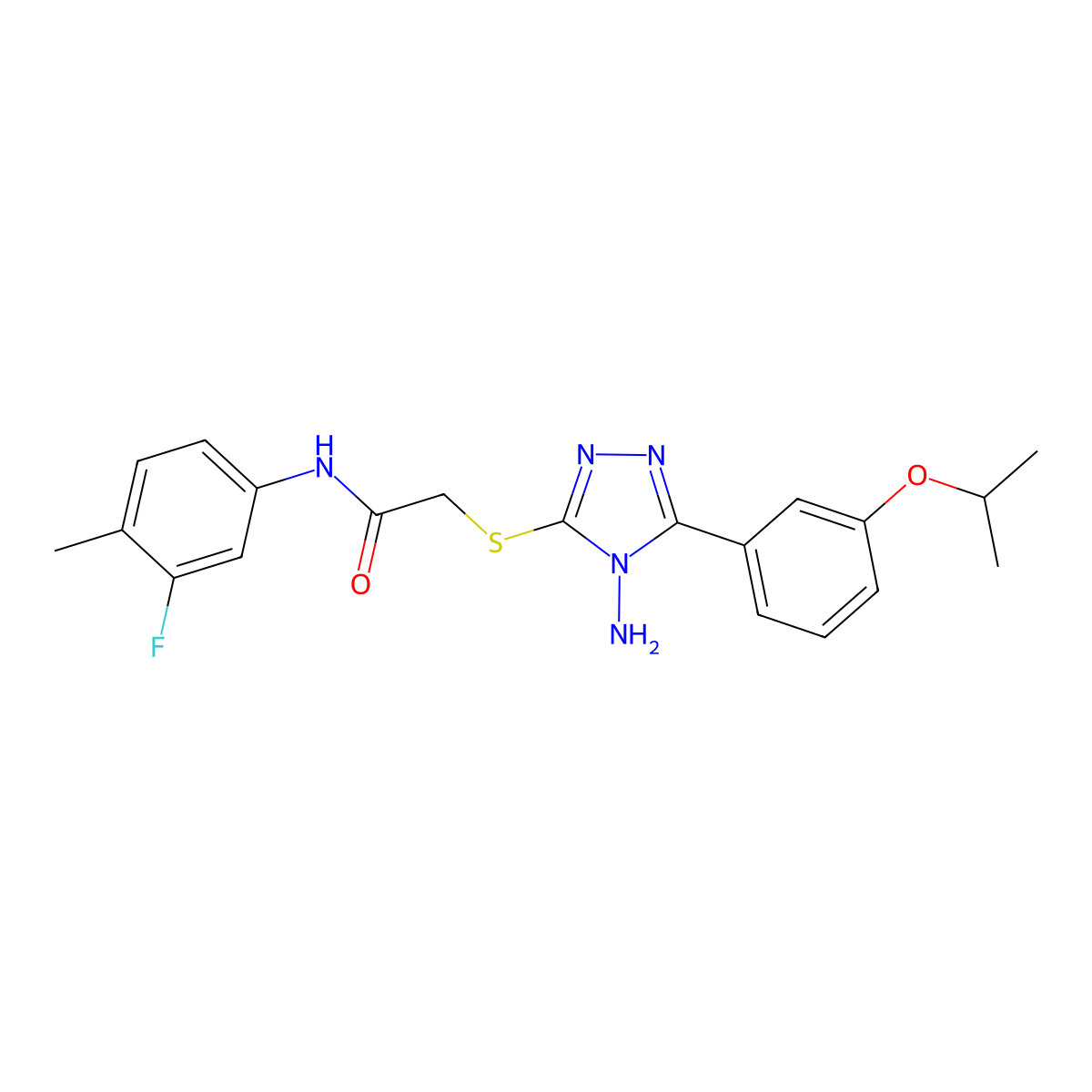 C20H22FN5O2S molecular structure, CAS 577767-43-2