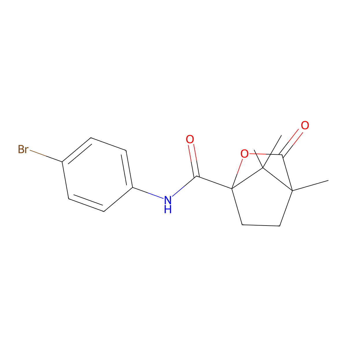 N-(4-bromophenyl)-4,7,7-trimethyl-3-oxo-2-oxabicyclo[2.2.1]heptane-1-carboxamide molecular structure, CAS 577768-18-4