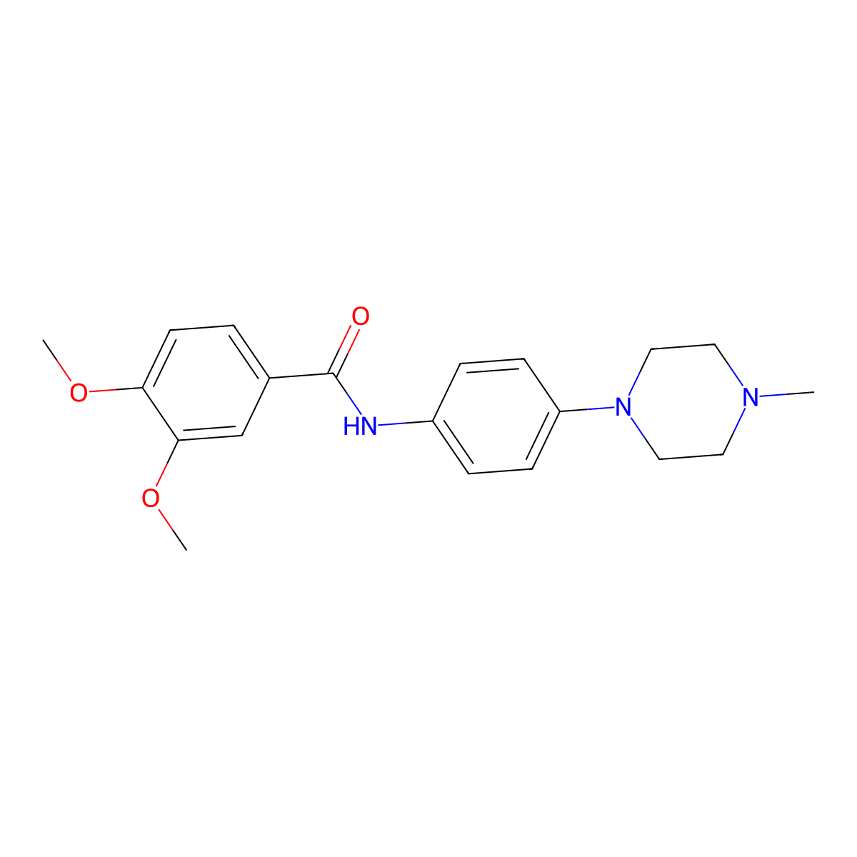 3,4-dimethoxy-N-[4-(4-methyl-1-piperazinyl)phenyl]benzamide molecular structure, CAS 577768-81-1