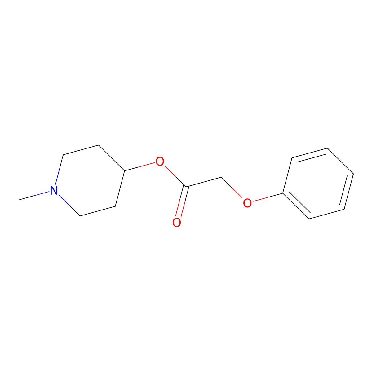 1-Methylpiperidin-4-yl phenoxyacetate molecular structure, CAS 577769-70-1