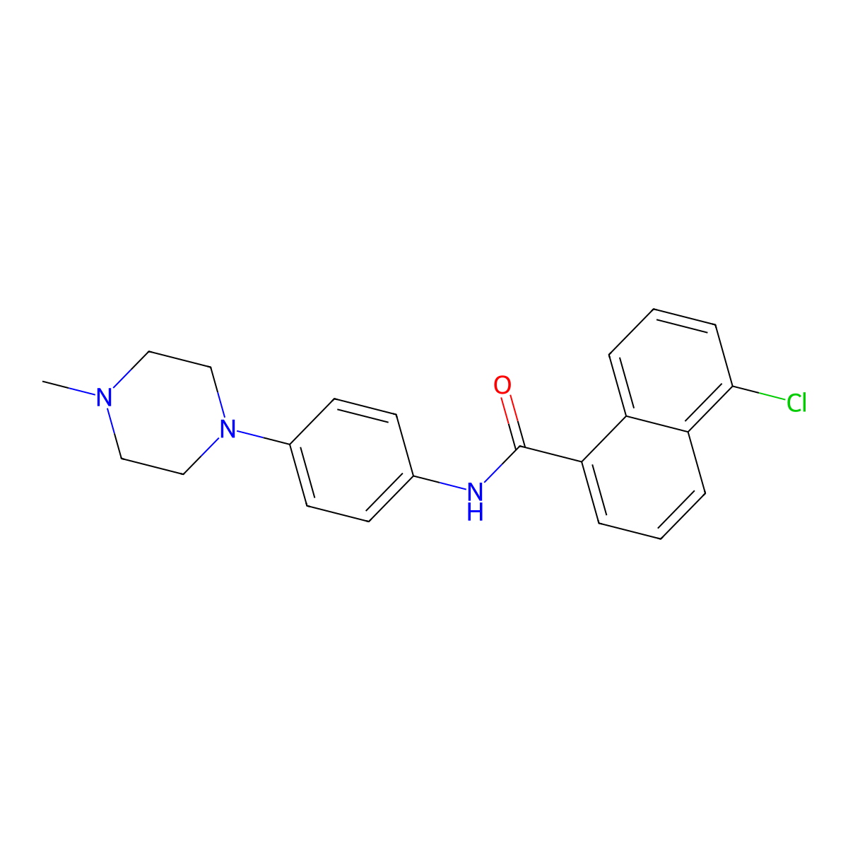 5-chloro-N-[4-(4-methylpiperazin-1-yl)phenyl]naphthalene-1-carboxamide molecular structure, CAS 577770-12-8