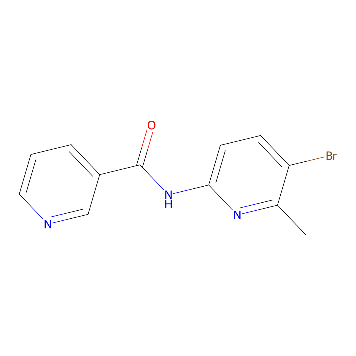 N-(5-bromo-6-methylpyridin-2-yl)pyridine-3-carboxamide molecular structure, CAS 577770-91-3