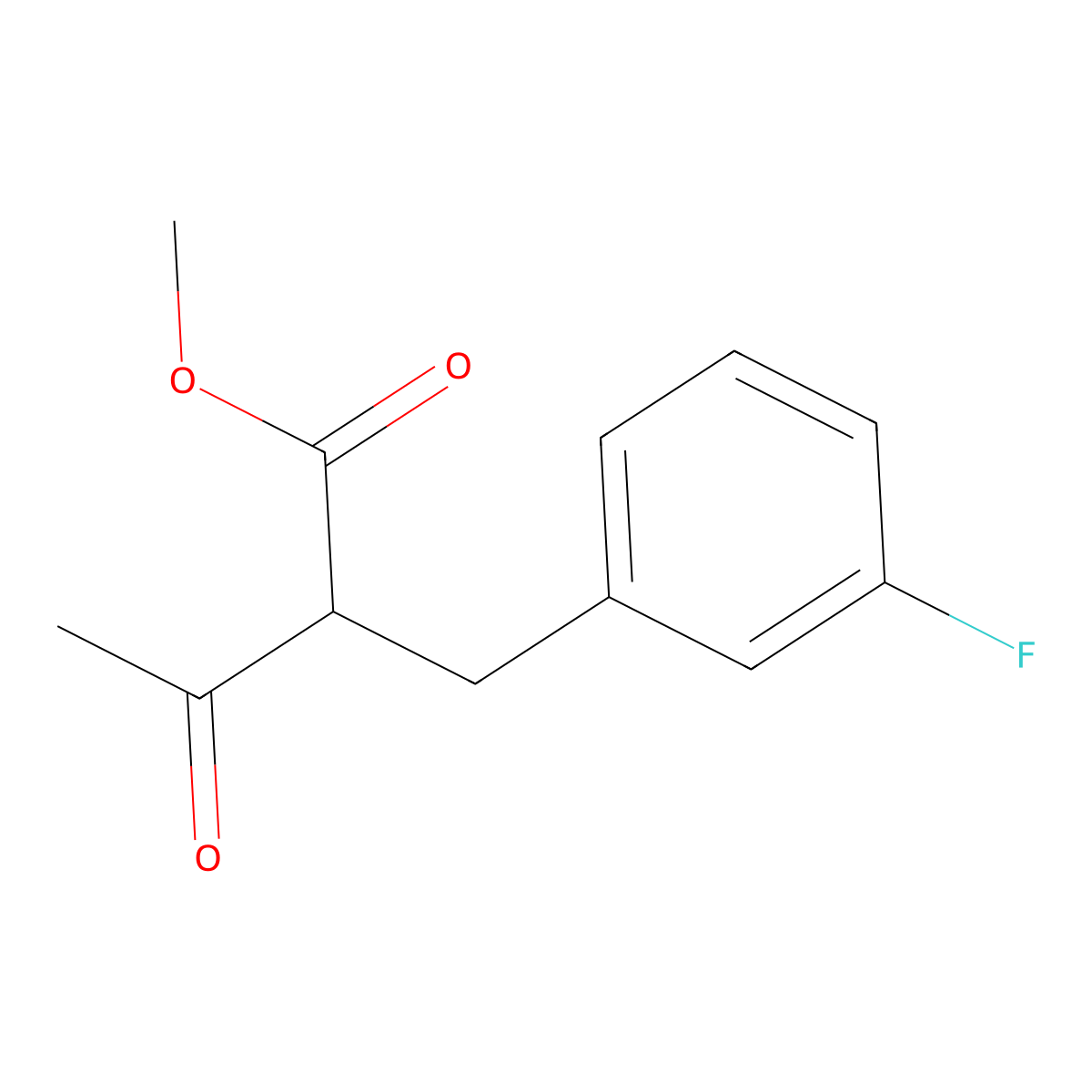 Methyl 2-(3-fluorobenzyl)-3-oxobutanoate molecular structure, CAS 577775-49-6