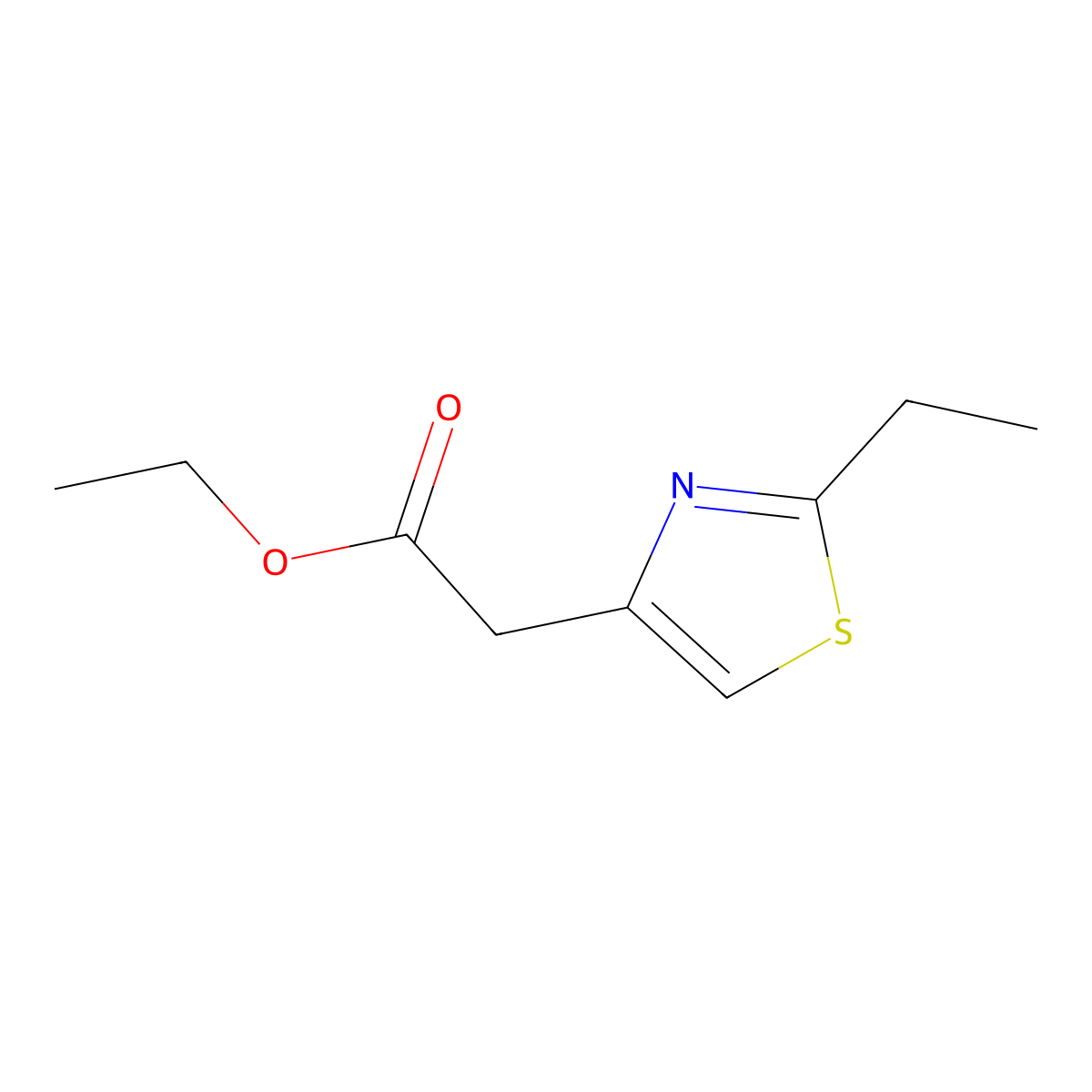 Ethyl (2-ethyl-1,3-thiazol-4-yl)acetate molecular structure, CAS 577776-46-6