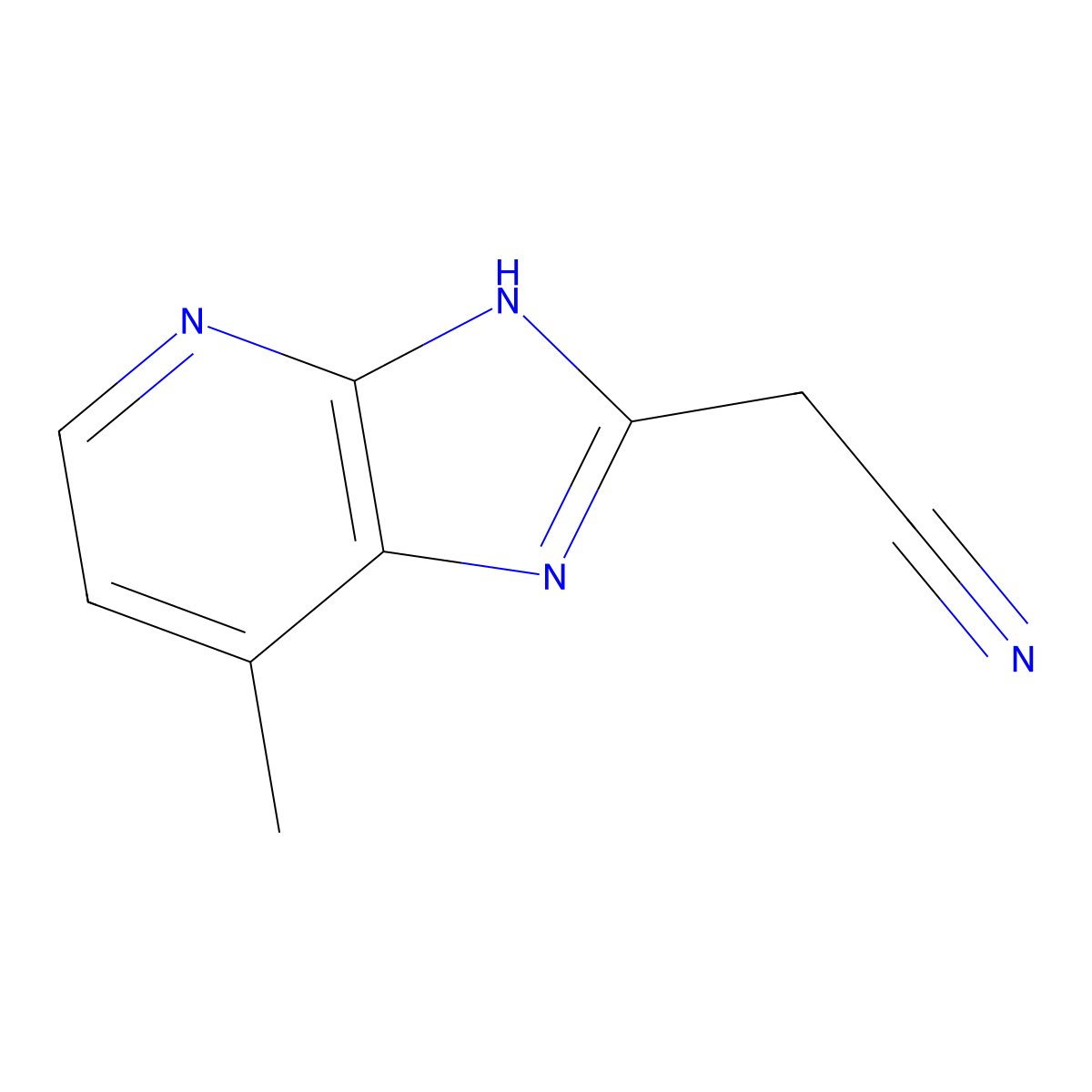 2-(7-Methyl-1H-imidazo[4,5-b]pyridin-2-yl)acetonitrile molecular structure, CAS 577777-13-0