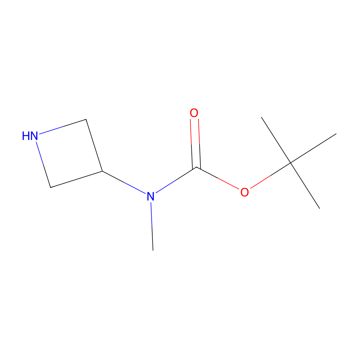 tert-Butyl azetidin-3-yl(methyl)carbamate molecular structure, CAS 577777-20-9