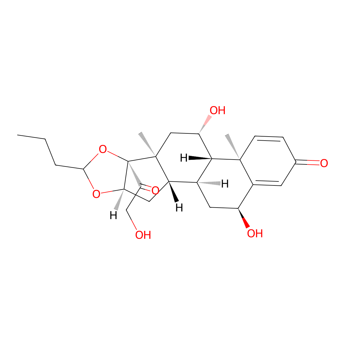 6alpha-Hydroxybudesonide molecular structure, CAS 577777-51-6