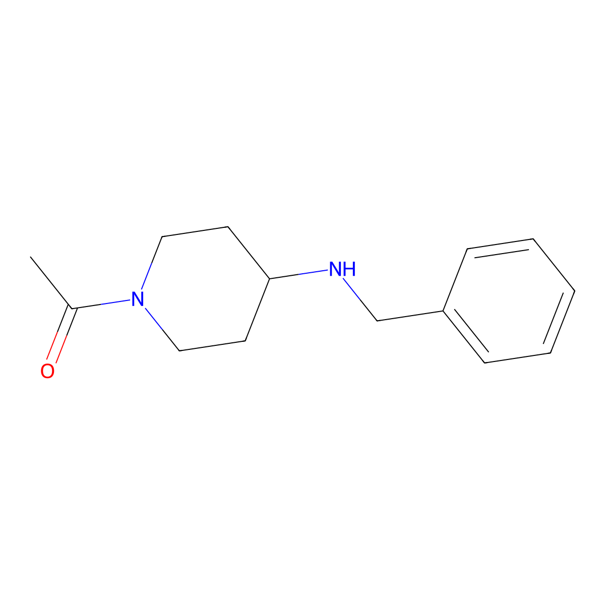 1-[4-(Benzylamino)piperidin-1-yl]ethan-1-one molecular structure, CAS 577778-36-0