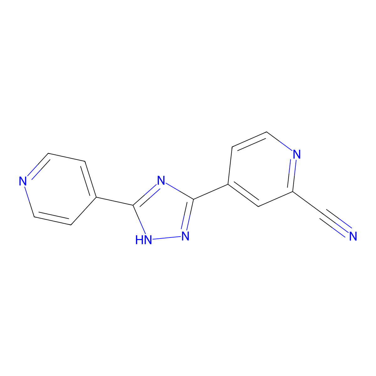 Topiroxostat molecular structure, CAS 577778-58-6