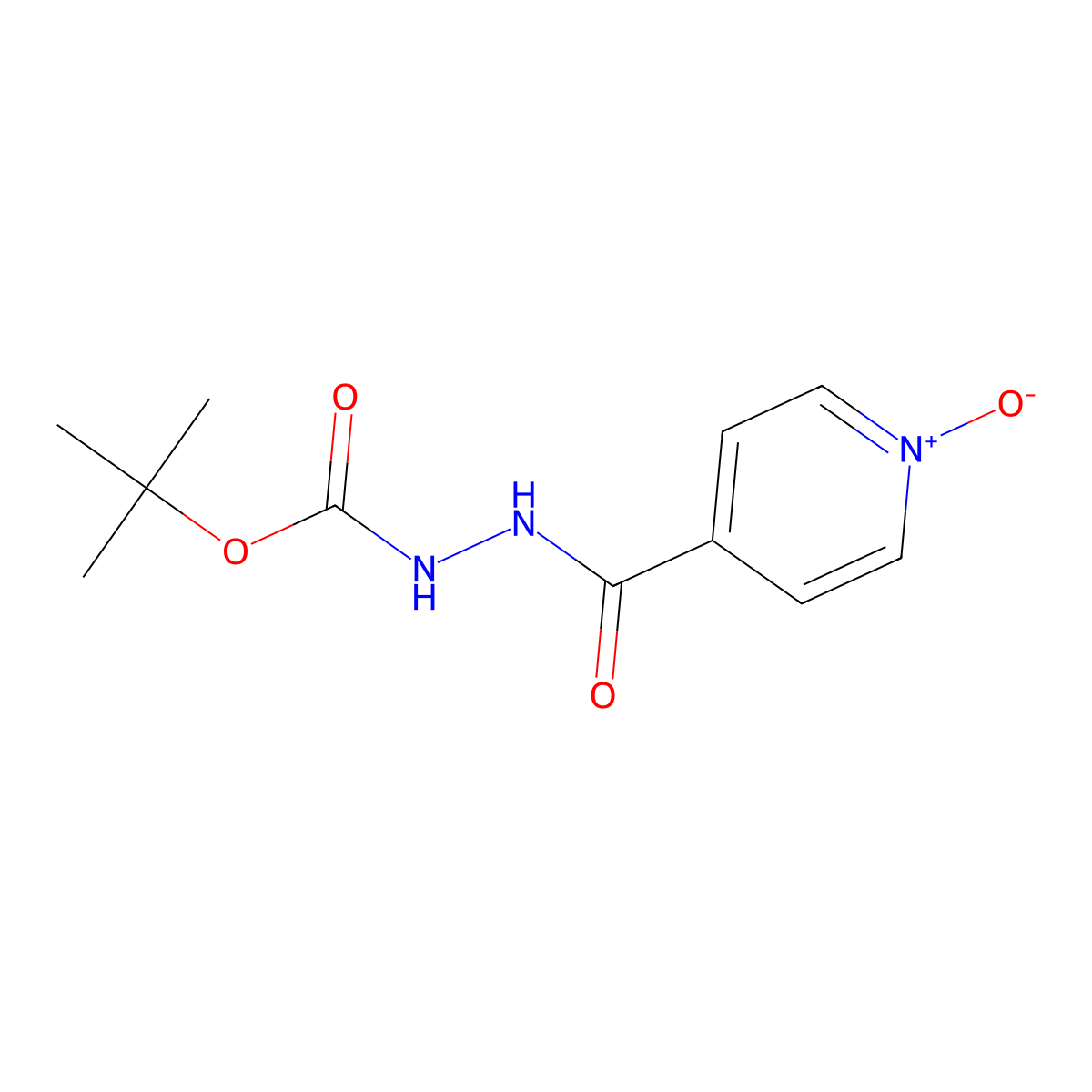4-(2-(tert-Butoxycarbonyl)hydrazine-1-carbonyl)pyridine 1-oxide molecular structure, CAS 577778-86-0