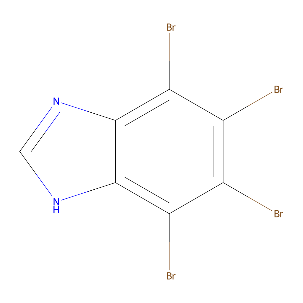 4,5,6,7-Tetrabromobenzimidazole molecular structure, CAS 577779-57-8