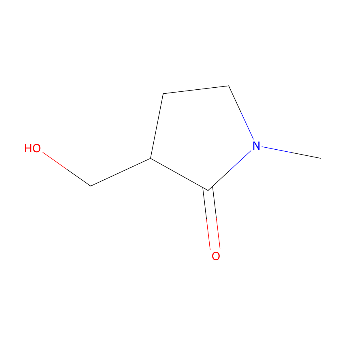 3-(Hydroxymethyl)-1-methylpyrrolidin-2-one molecular structure, CAS 577780-05-3