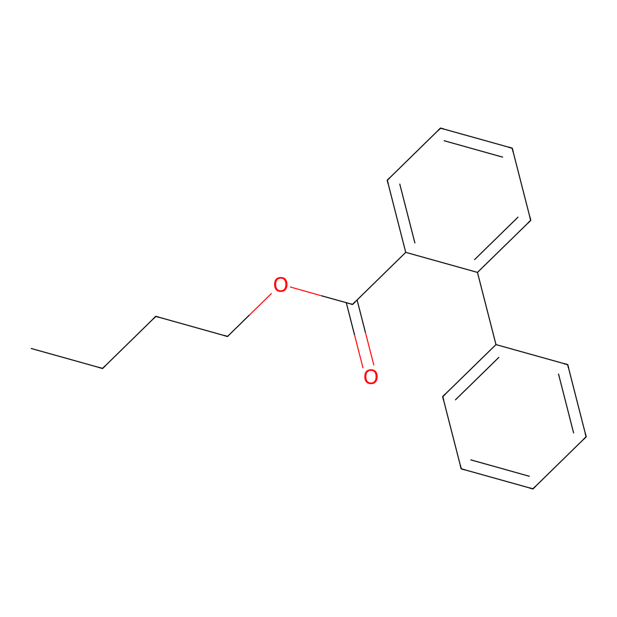 [1,1'-Biphenyl]-2-carboxylic acid, butyl ester molecular structure, CAS 577784-81-7