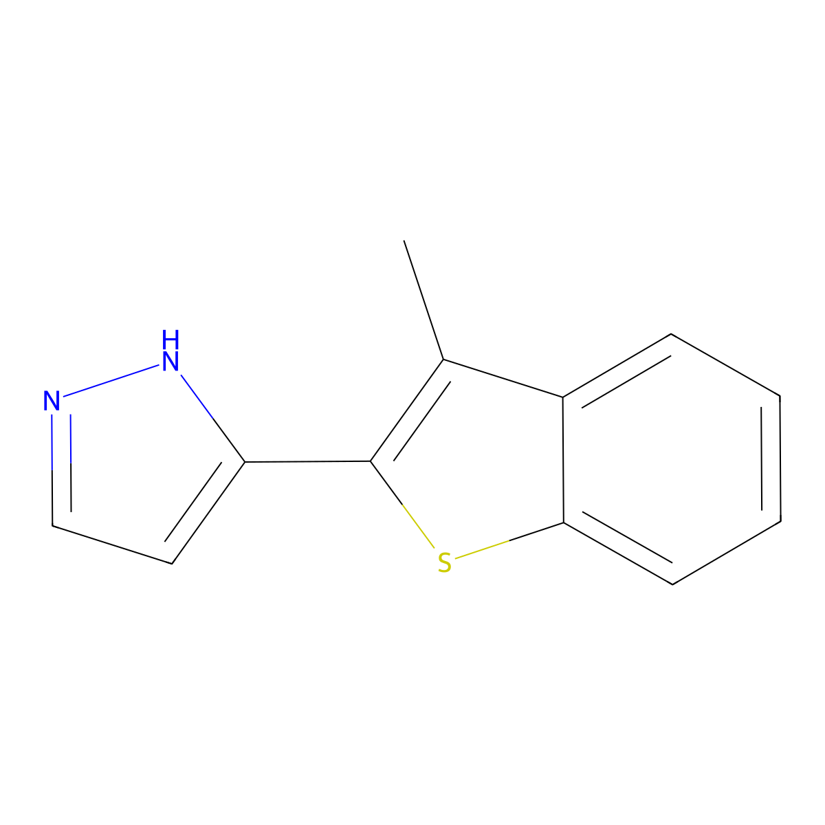 5-(3-methyl-1-benzothiophen-2-yl)-1H-pyrazole molecular structure, CAS 577784-90-8