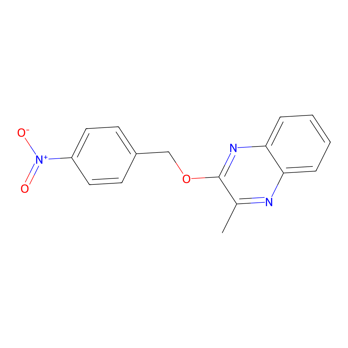 2-Methyl-3-[(4-nitrobenzyl)oxy]quinoxaline molecular structure, CAS 577786-86-8