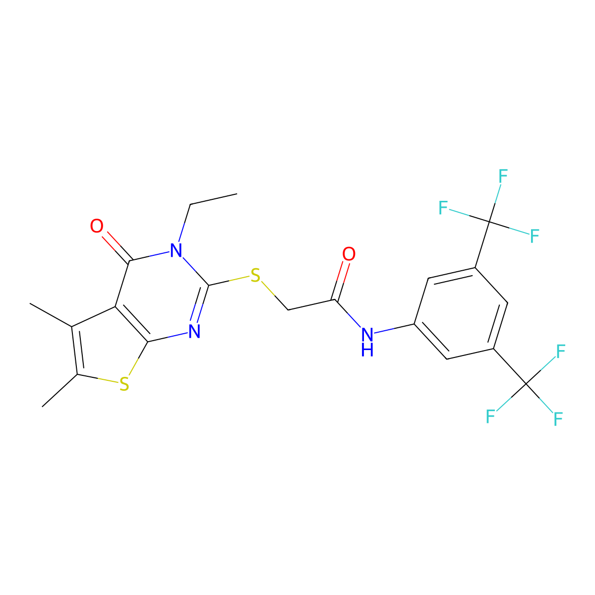 C20H17F6N3O2S2 molecular structure, CAS 577786-88-0