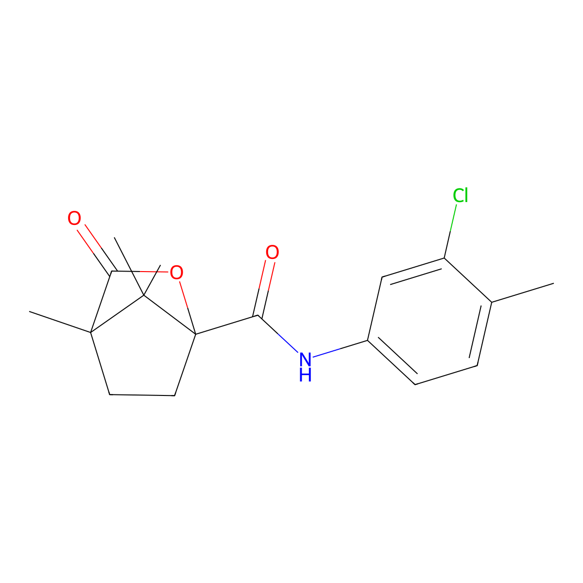 N-(3-chloro-4-methylphenyl)-4,7,7-trimethyl-3-oxo-2-oxabicyclo[2.2.1]heptane-1-carboxamide molecular structure, CAS 577789-37-8