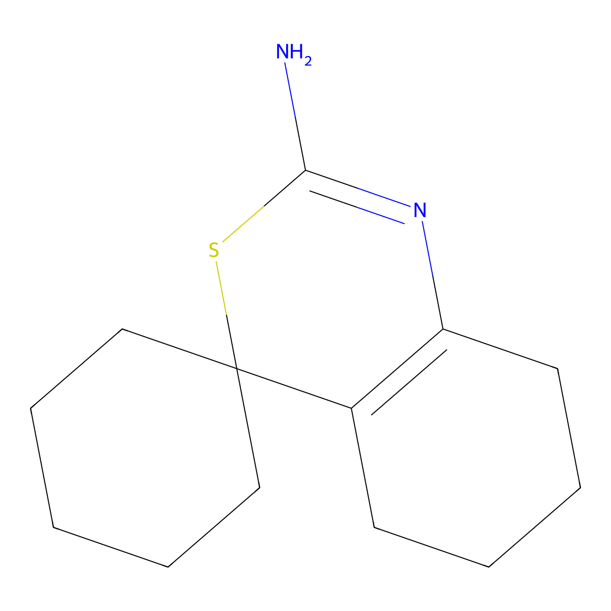 5,6,7,8-Tetrahydrospiro[3,1-benzothiazine-4,1'-cyclohexan]-2-amine molecular structure, CAS 5778-24-5