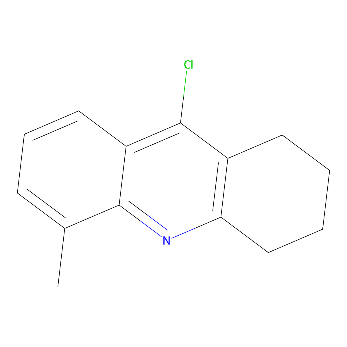 9-Chloro-5-methyl-1,2,3,4-tetrahydroacridine molecular structure, CAS 5778-59-6