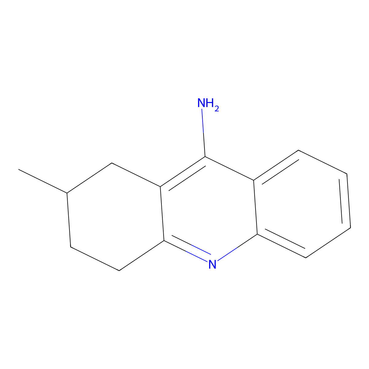 2-Methyl-1,2,3,4-tetrahydroacridin-9-amine molecular structure, CAS 5778-77-8