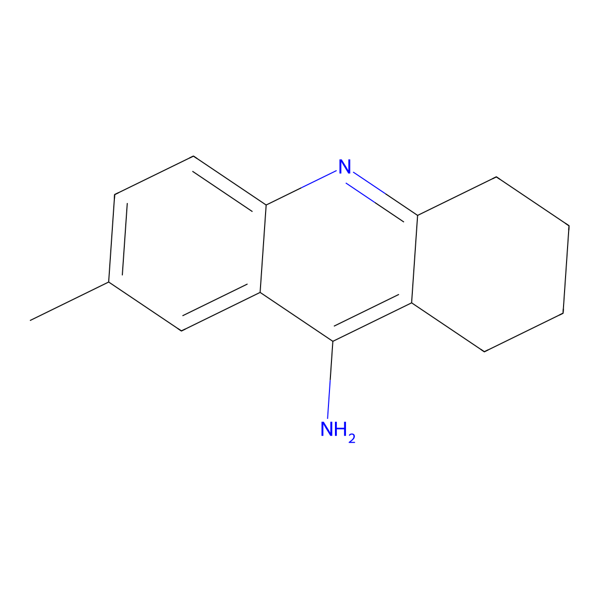 7-Methyl-1,2,3,4-tetrahydroacridin-9-amine molecular structure, CAS 5778-79-0