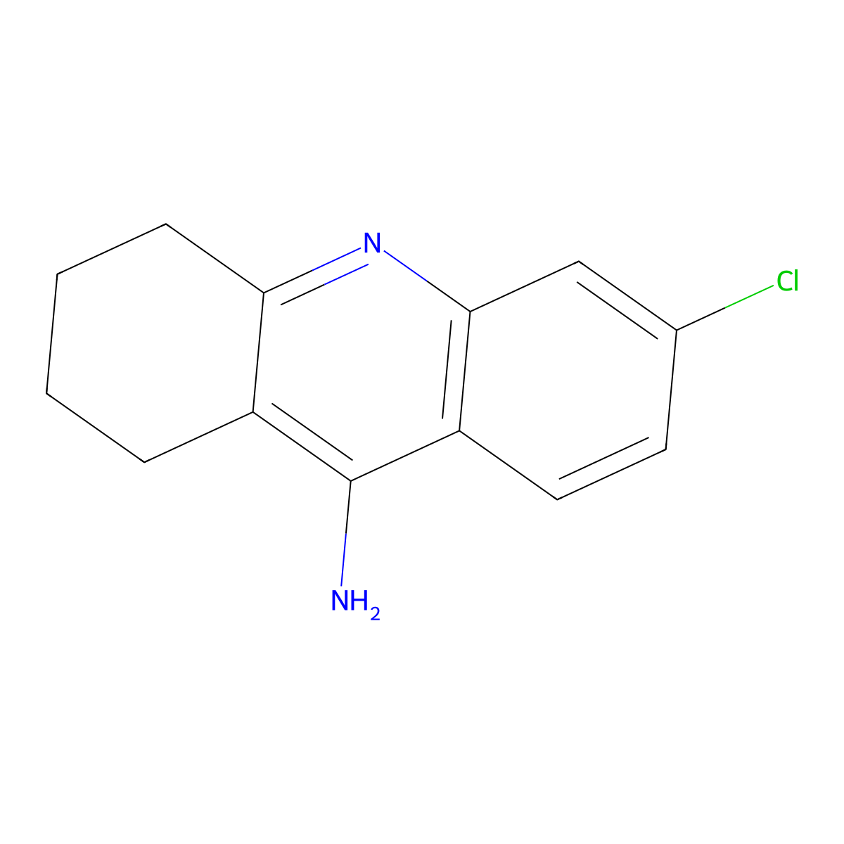 6-Chlorotacrine molecular structure, CAS 5778-84-7