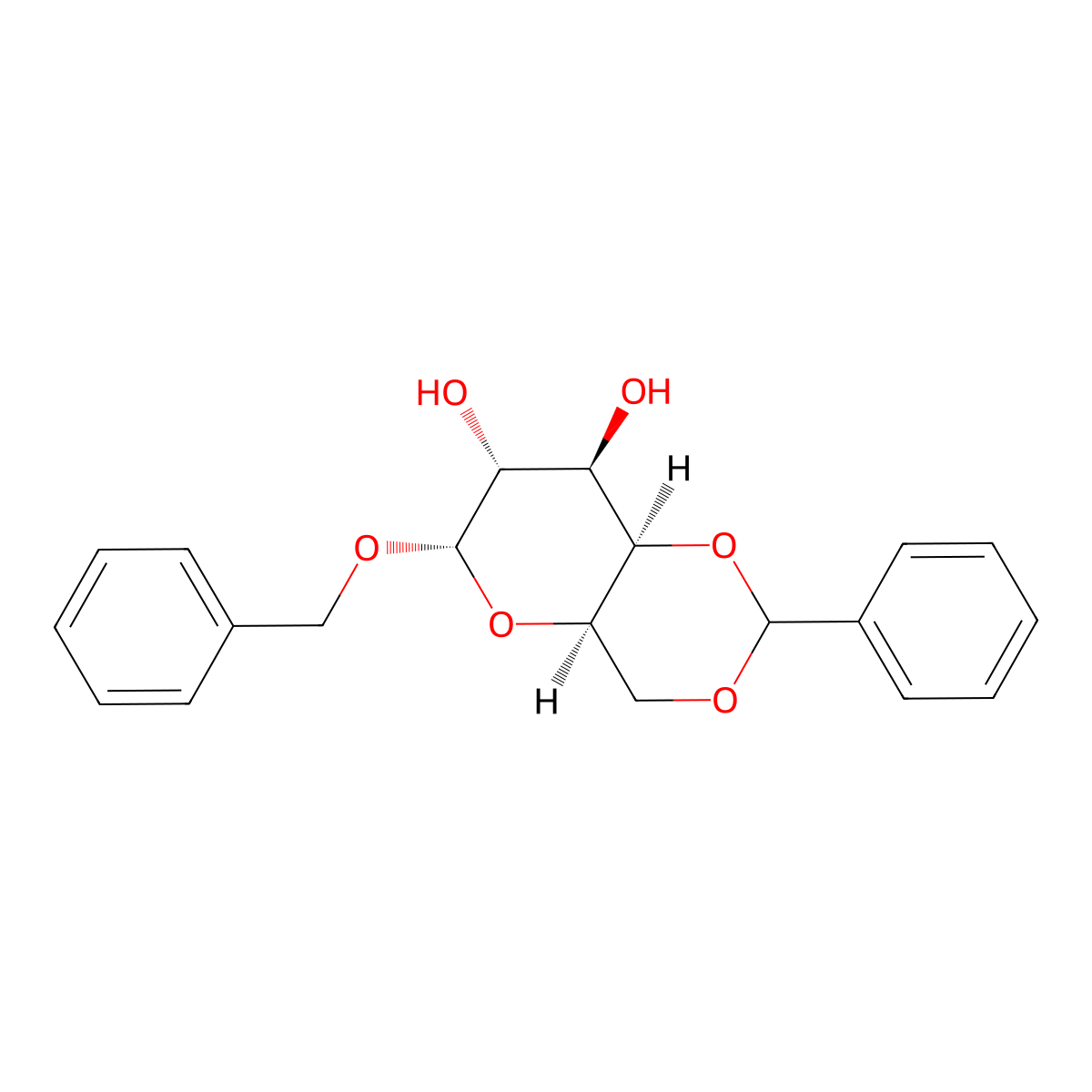 Benzyl 4,6-O-benzylidene-a-D-galactopyranoside molecular structure, CAS 57783-86-5