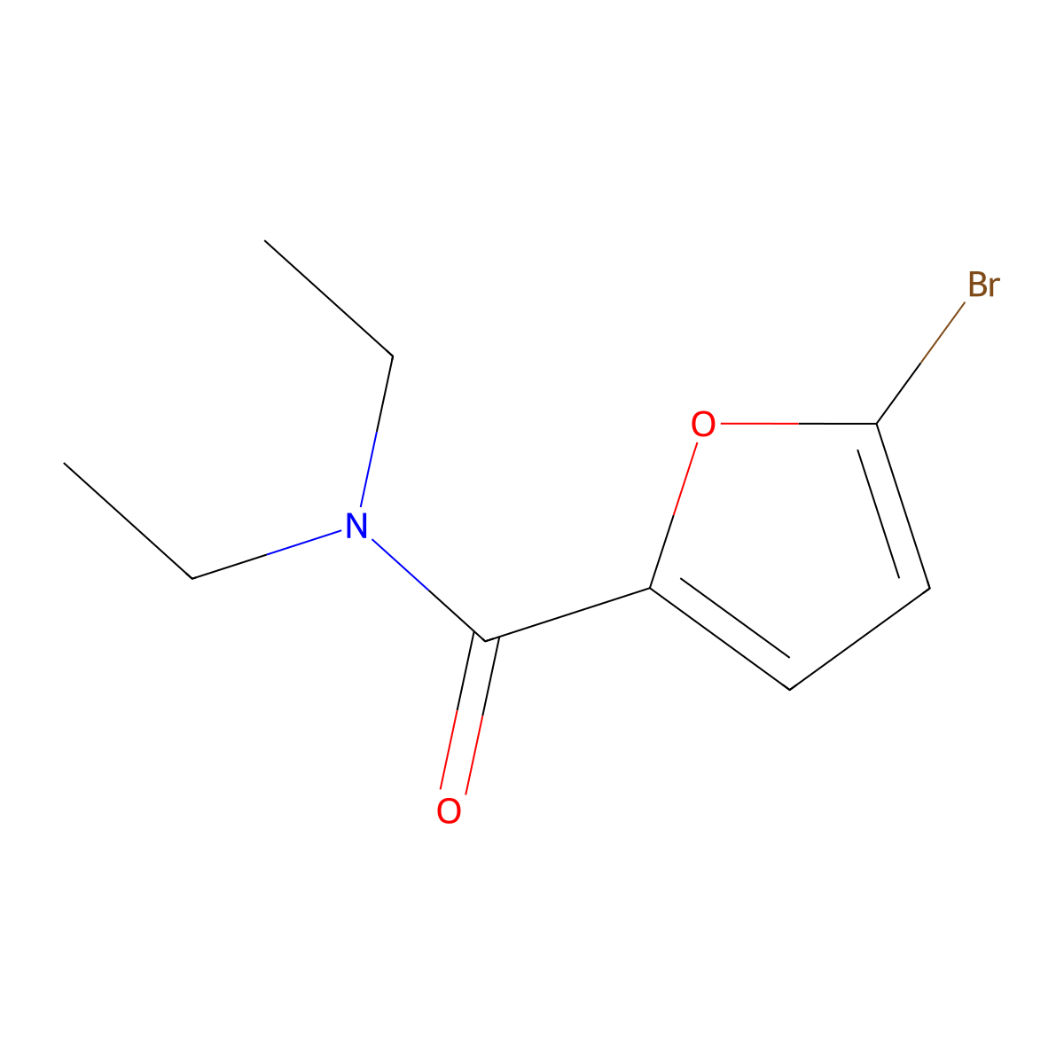 5-bromo-N,N-diethyl-2-furamide molecular structure, CAS 57785-35-0