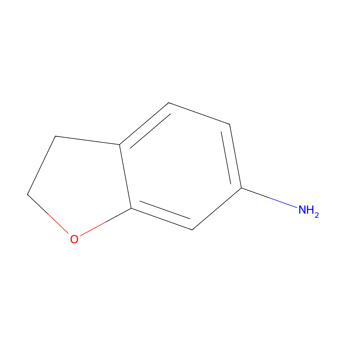 2,3-Dihydro-1-benzofuran-6-amine molecular structure, CAS 57786-34-2