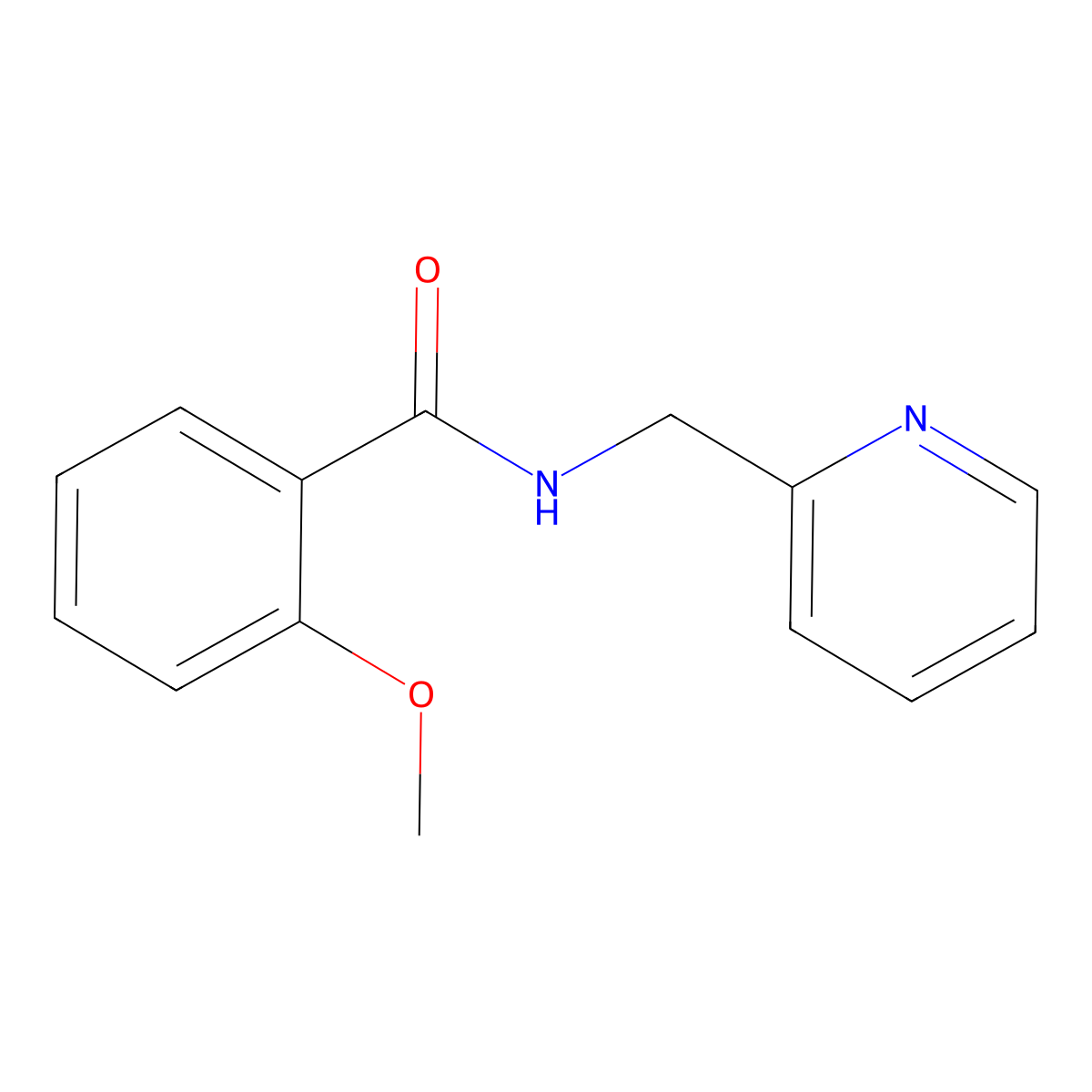 2-methoxy-N-(pyridin-2-ylmethyl)benzamide molecular structure, CAS 57786-40-0