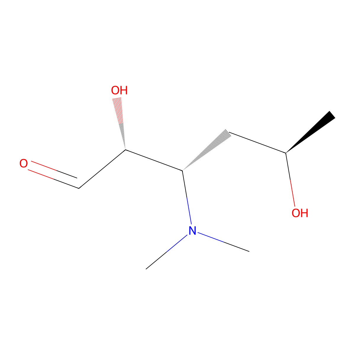 3,4,6-Trideoxy-3-(dimethylamino)-D-xylo-hexose molecular structure, CAS 5779-39-5